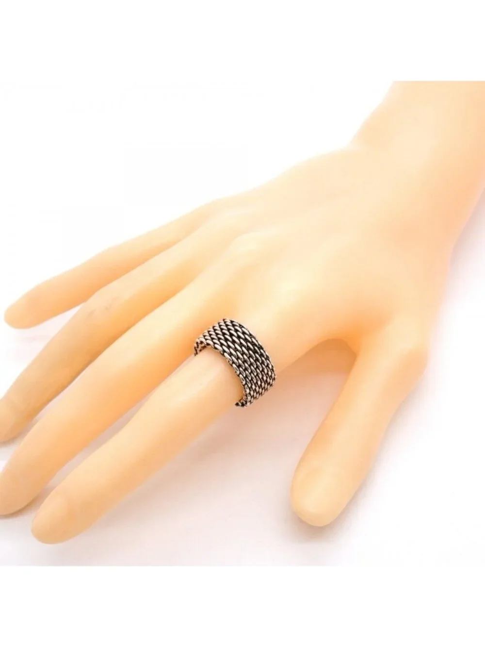 Tiffany & Co Ring Somerset Mesh 925 Sterling Silver